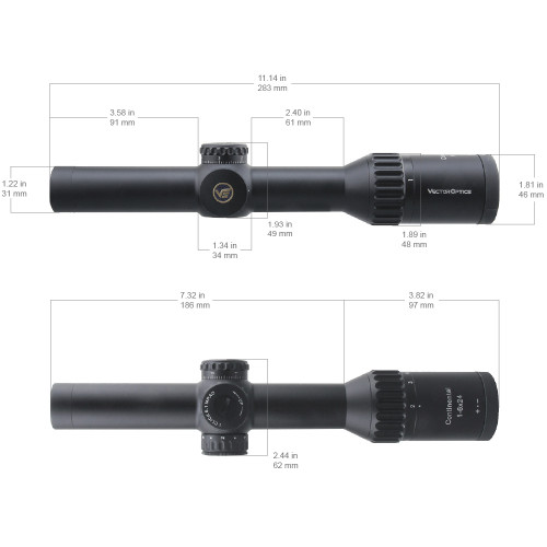 Прицел оптический Vector Optics Continental X6 1-6X24 IR SFP FP WP (SCOC-23TP) Сетка Tactical Dot