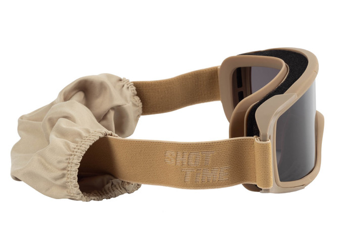 Очки-маска баллистические тактические ShotTime Puma, защитная, оправа хаки, линза: прозрачная, желтая, серая, чехол