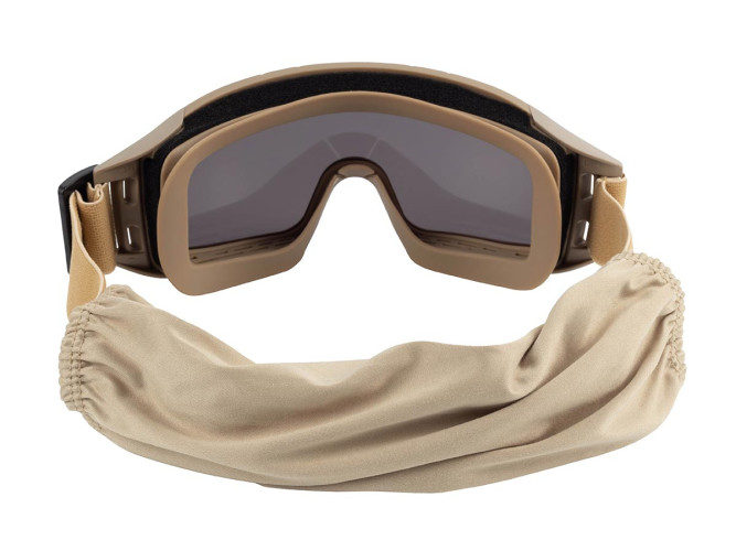 Очки-маска баллистические тактические ShotTime Puma, защитная, оправа хаки, линза: прозрачная, желтая, серая, чехол