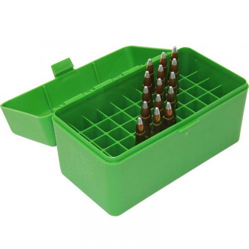 Кейс MTM Case-Gard RM-50-10 для хранения 50 патронов до .308 калибра Зелёный