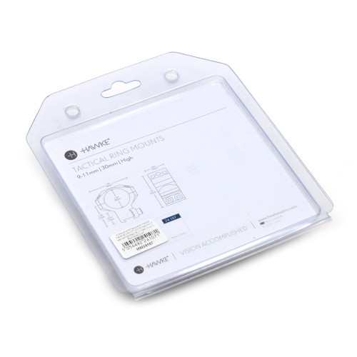 Кольца для прицела Hawke Tactical (24107) D=30 мм H=17 мм на Призму (9-11 мм) 2 шт | Высокий 2 шт