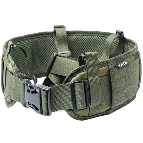 Пояс тактический RusForce TPlus (T010411) с плечевыми лямками Мультикам (Зелёный)