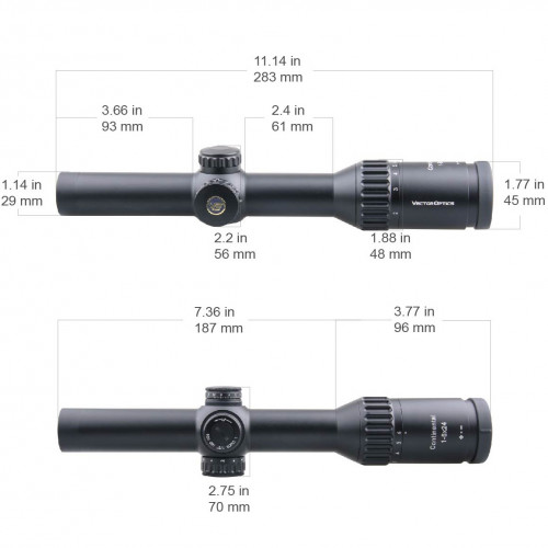 Прицел оптический Vector Optics Continental X6 1-6X24 IR SFP FP WP (SCOC-23P) Сетка 4A