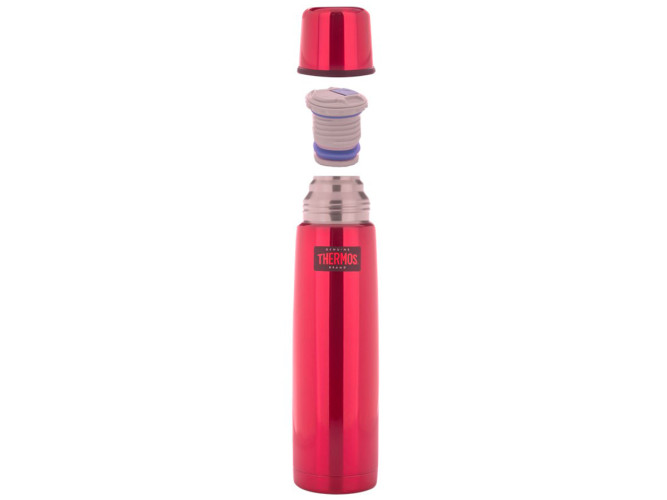 Термос для напитков THERMOS FBB-500 Red 0.5L, нержавеющая сталь, клапан, крышка-чашка, красный