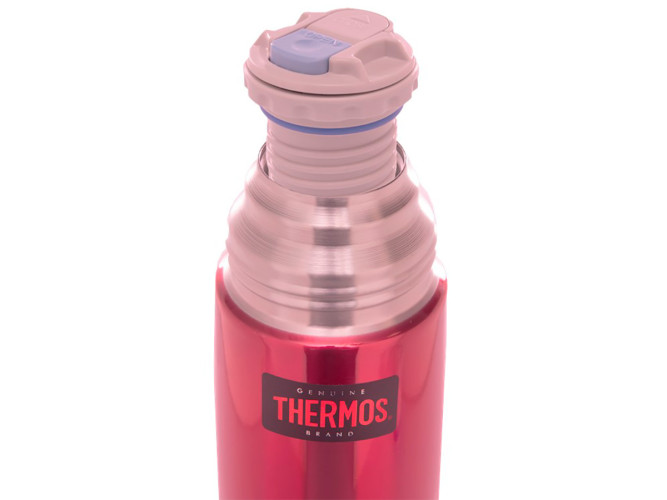 Термос для напитков THERMOS FBB-500 Red 0.5L, нержавеющая сталь, клапан, крышка-чашка, красный