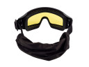 Очки-маска баллистические тактические ShotTime Puma, защитная, оправа чёрная, линза жёлтая
