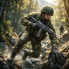 Перчатки тактические Outdoor Gloves Adventure полноразмерные прорезиненные Чёрный