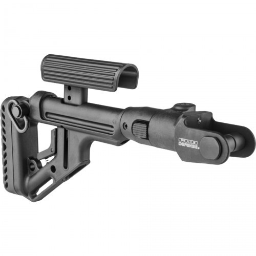 Приклад нетелескопический Fab Defense UAS-AKMS P для АКМС с упором для щеки Чёрный