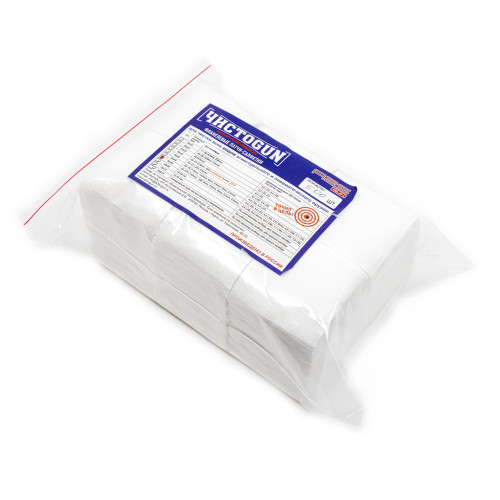 Патч-салфетка фланелевый для чистки оружия ЧИСТОGUN 50x50-500 | Кал. .30-.375 | 50х50 мм Белый 500 шт