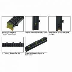 Планка Weaver Leapers UTG MNT-DN460 с призмы Ласточкин хвост на Weaver / Picatinny с компенсатором