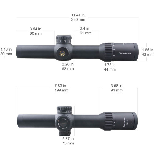 Прицел оптический Vector Optics Continental X6 1-6X28 IR FFP FP WP (SCFF-31) Сетка BDC & Wind
