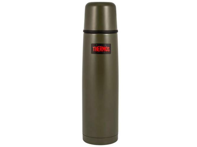 Термос для напитков THERMOS FBB-750 AG 0.75L, нержавеющая сталь, клапан, крышка-чашка, Army Green