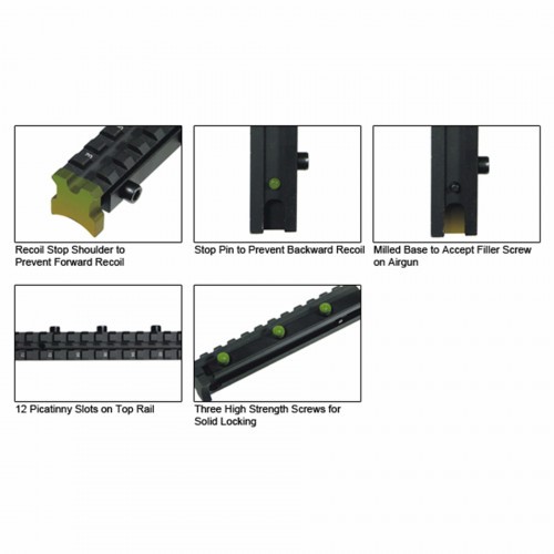 Планка Weaver Leapers UTG MNT-DN034 с призмы Ласточкин хвост на Weaver / Picatinny с компенсатором