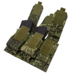 Подсумок поясной Rusforce Tactical Pouch Triple закрытый для 3-х магазинов АК Цифра