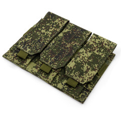 Подсумок поясной Rusforce Tactical Pouch Triple закрытый для 3-х магазинов АК Цифра