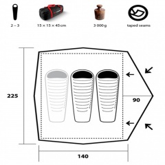 Палатка туристическая Trimm Compact для 3-х человек Койот
