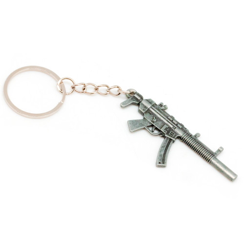 Брелок Microgun S Пистолет-пулемет Heckler and Koch MP5 SD Серебряный