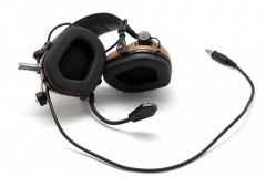 Наушники активные стрелковые Earmor ME5-CO-NOGEL c микрофоном и кабелем для тангенты 22-82 ДБ Койот