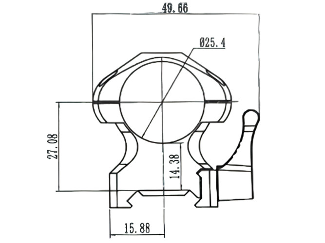 Кольца Nikko Stirling Diamond QR, быстросъемные на Weaver, 25.4мм, высокие, 2 винта, сталь