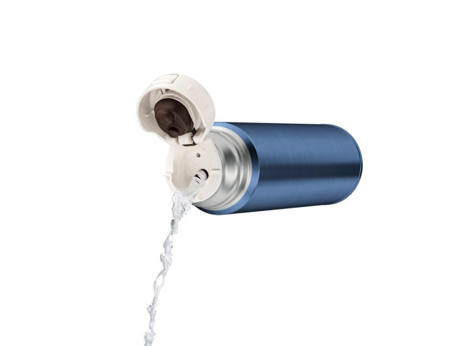 Термос для напитков THERMOS FFM-501 MSB 0.5L, нержавеющая сталь, с откидным механизмом, крышка-чашка, синий