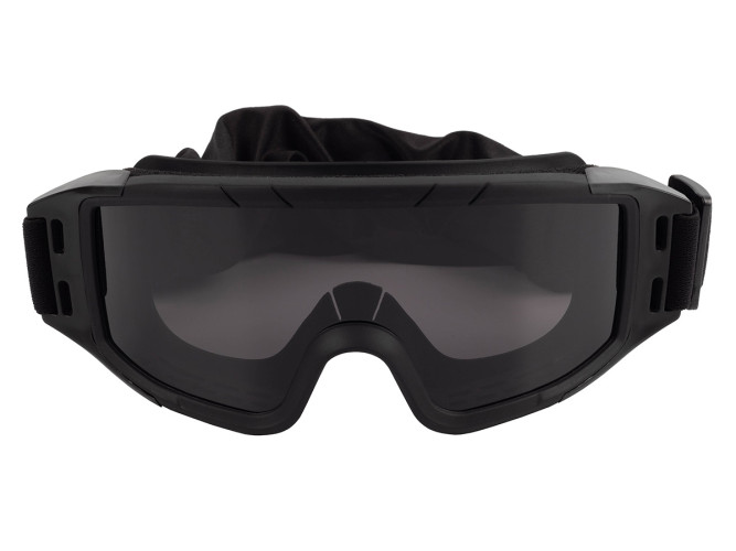 Очки-маска баллистические тактические ShotTime Puma, защитная, оправа чёрная, линза: прозрачная, желтая, серая, чехол
