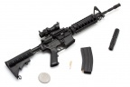 Модель сувенирная в виде оружия Microgun L M4A1 RIS телескопический приклад оптический прицел