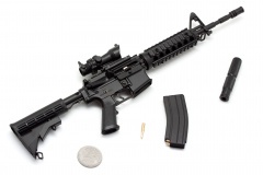 Модель сувенирная в виде оружия Microgun L M4A1 RIS телескопический приклад оптический прицел