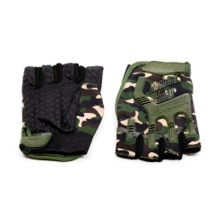 Перчатки тактические Outdoor Gloves Adventure укороченные прорезиненные Мультикам