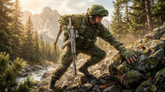 Перчатки тактические Outdoor Gloves Adventure укороченные прорезиненные Мультикам