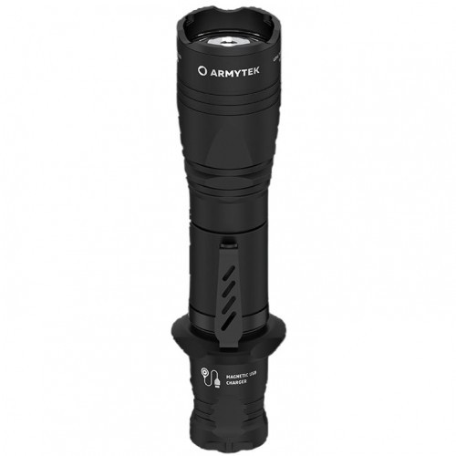 Фонарь тактический Armytek Dobermann Pro Magnet USB Свет - Холодный | 1500 lm 368 м