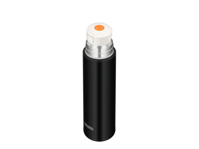 Термос для напитков THERMOS FFM-501 MTBK 0.5L, нержавеющая сталь, с откидным механизмом, крышка-чашка, чёрный