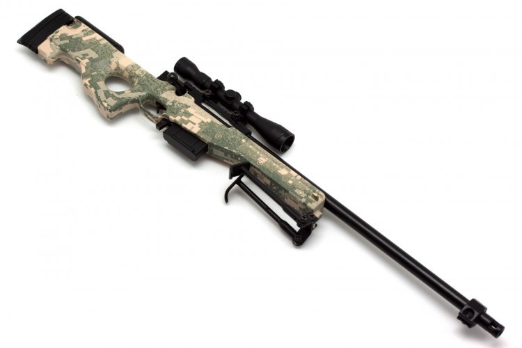 Модель сувенирная в виде оружия Microgun L AWM Снайперская винтовка Камуфляж
