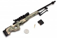 Модель сувенирная в виде оружия Microgun L AWM Снайперская винтовка Камуфляж