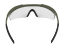 Очки стрелковые ShotTime Caracal, защитные, зелёные, линза прозрачная