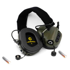 Наушники активные стрелковые Earmor ME4-GN-NOGEL 22-82 ДБ Хаки