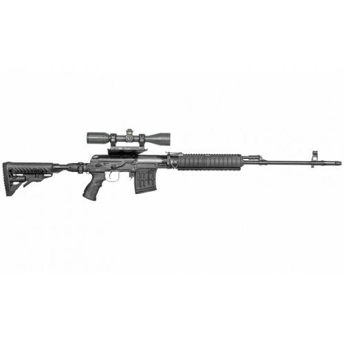 Приклад телескопический Fab Defense M4-SVD SB для СВД / Тигр с амортизатором Чёрный