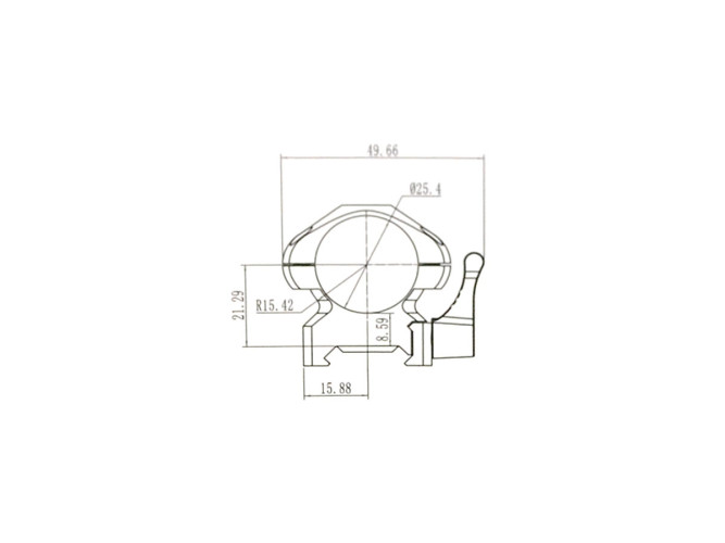 Кольца Nikko Stirling Diamond QR, быстросъемные на Weaver, 25.4мм, средние, 2 винта, сталь