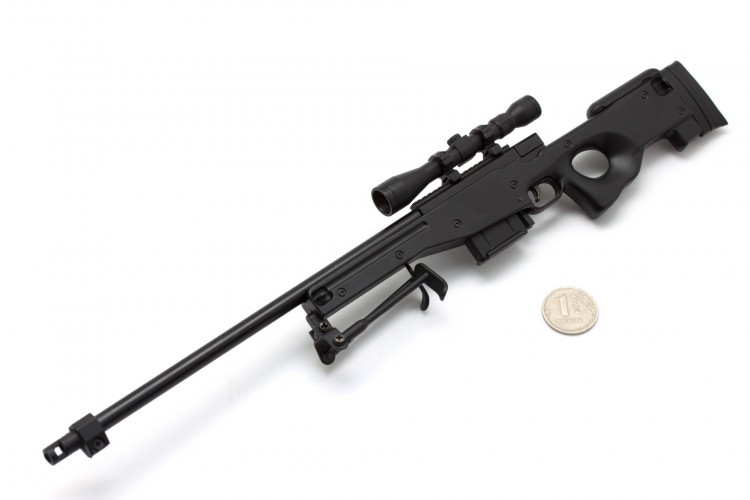 Модель сувенирная в виде оружия Microgun LAWP Снайперская винтовка Черная