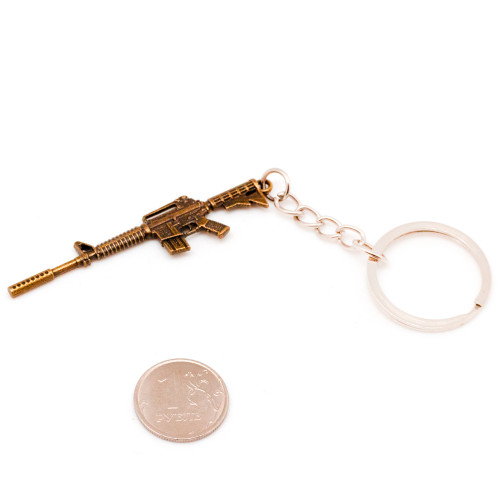 Брелок Microgun XS Винтовка M16A4 Золотой