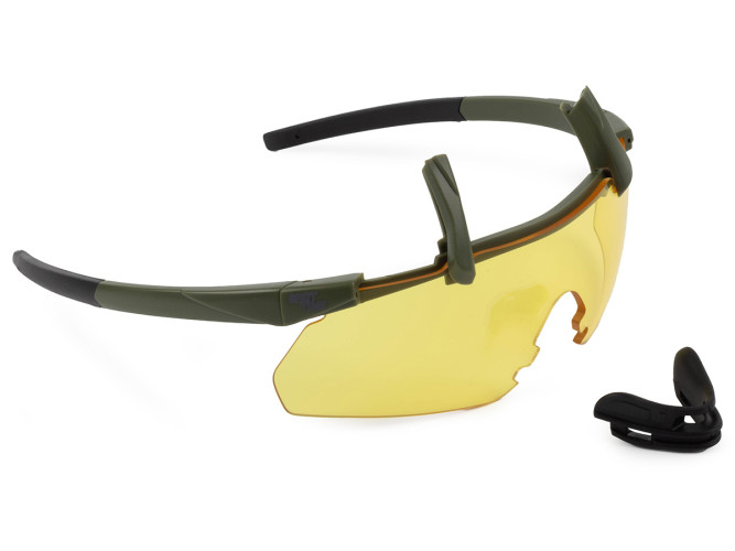 Очки стрелковые ShotTime Caracal, защитные, чёрные, линза жёлтая