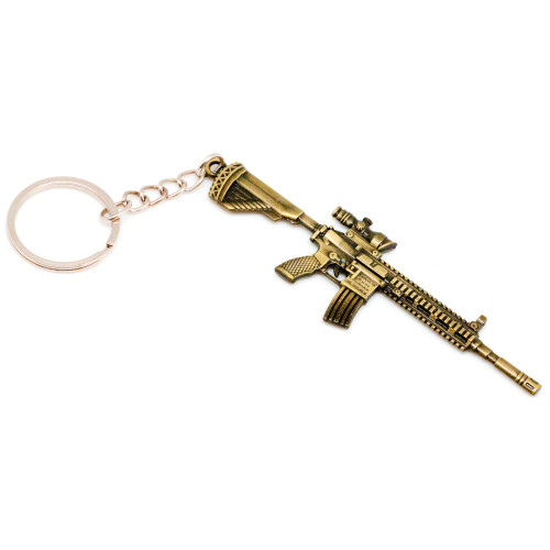 Брелок Microgun S Винтовка Heckler and Koch M416 Золотой