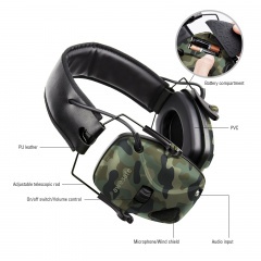 Наушники активные стрелковые Awesafe GF01LC 22-82 ДБ с чехлом Мультикам (Зелёный)