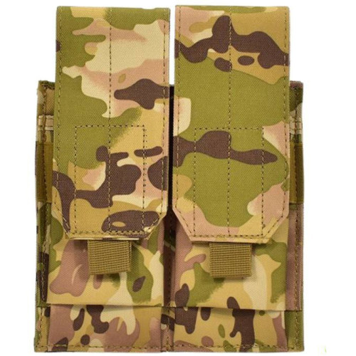 Подсумок поясной Rusforce Tactical Pouch Triple закрытый для 2-х магазинов АК Мультикам