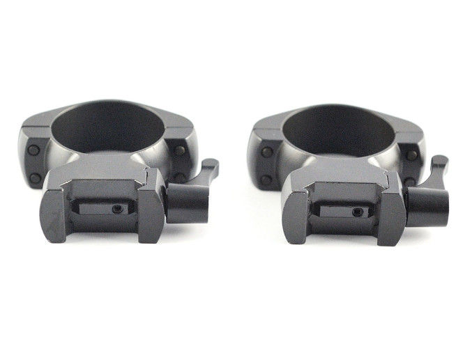 Кольца Nikko Stirling Diamond QR, быстросъемные на Weaver, 30мм, высокие, 4 винта, сталь