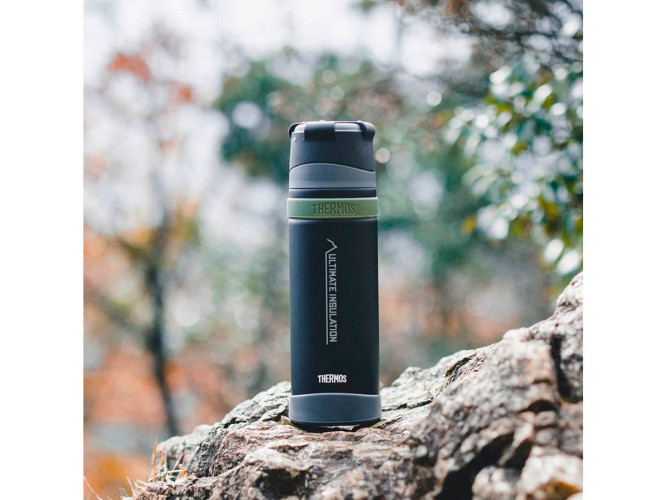 Термос для напитков THERMOS FFX-751 MTBK 0.75L, нержавеющая сталь, винтовая пробка, крышка-чашка, чёрный