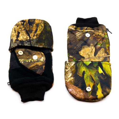 Рукавицы Стикхант Сибирь Про зимние непромокаемые трансформеры Лес осенний