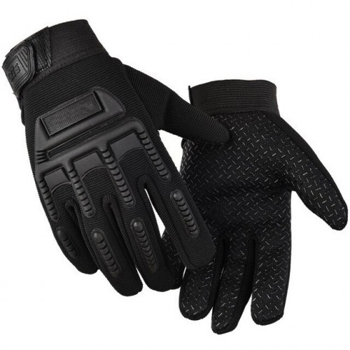 Перчатки тактические Oval RX полноразмерные прорезиненные Чёрный