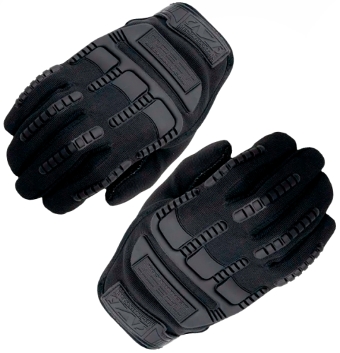 Перчатки тактические Oval RX полноразмерные прорезиненные Чёрный