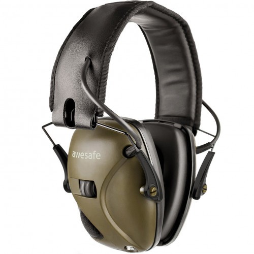 Наушники активные стрелковые Awesafe GF01LG 22-82 ДБ с чехлом Хаки
