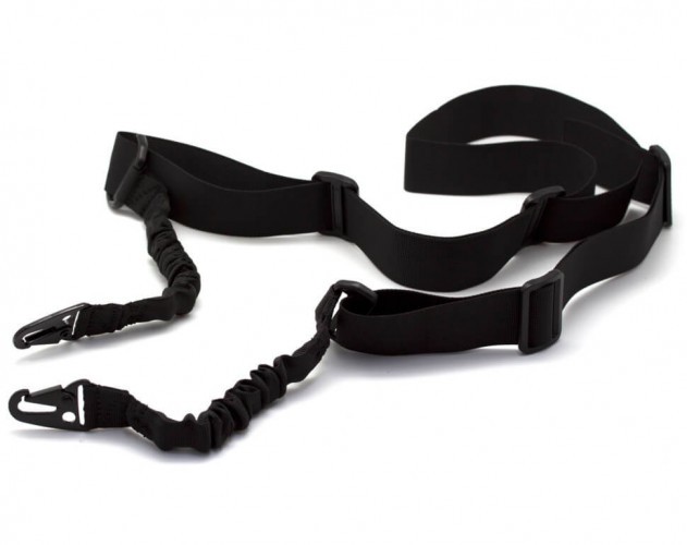 Тактический ремень с амортизирующими резинками - черный